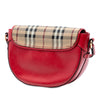 Burberry Patent Leather and Haymarket Check Coated Canvas Maydown Crossbody Secondhand