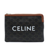 Celine Small Triomphe Coated Canvas Clutch Secondhand