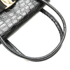 Secondhand Ferragamo Croc Embossed Vara Handbag