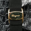 Secondhand Ferragamo Croc Embossed Vara Handbag