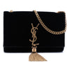 Secondhand Saint Laurent Small Suede Monogram Kate Tassel Crossbody
