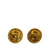 Chanel CC Gold Plated Button Clip On Earrings Secondhand