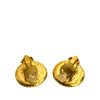 Chanel CC Gold Plated Button Clip On Earrings Secondhand