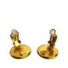 Chanel CC Gold Plated Button Clip On Earrings Secondhand
