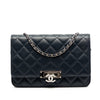 Chanel Quilted Lambskin Golden Class Wallet On Chain Secondhand