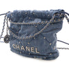 Chanel Mini Denim Studded 22 Handbag Secondhand