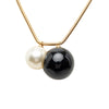 Chanel CC Gold Plated Faux Pearl Pendant Necklace Secondhand