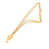 Chanel Gold Plated Double Chain Horse Medallion Pendant Necklace Secondhand