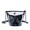 Chanel Small PVC and Crumpled Calfskin Camellia Coco Bucket Bag Secondhand