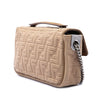 Fendi Zucca Embossed Technical Fabric Chain Midi Baguette Secondhand