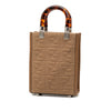 Fendi Mini Zucca Embossed Technical Fabric Sunshine Shopper Tote Secondhand