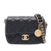 Chanel Mini Quilted Caviar Camellia Chain Flap Secondhand