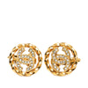 Chanel CC Gold Plated Strass Clip On Earrings Secondhand