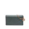 Dior Coated Canvas Houndstooth Wallet on Chain Secondhand