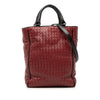 Bottega Veneta Bicolor Nappa Intrecciato Vertical Convertible Satchel Secondhand