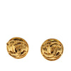 Secondhand Chanel CC Gold Plated Round Clip on Earrings