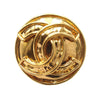 Secondhand Chanel CC Gold Plated Round Clip on Earrings