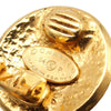 Secondhand Chanel CC Gold Plated Round Clip on Earrings