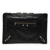 Secondhand Balenciaga Lambskin Motocross Giant 12 Zip Around Flat Clutch