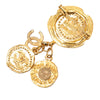 Chanel CC Gold Plated Coin Charm Brooch Secondhand