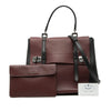 Prada Bicolor Soft Calf Double Turnlock Satchel Secondhand