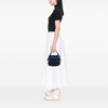 Chanel CC Woven Denim and Raffia Drawstring Bucket Bag Secondhand