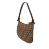 Fendi Zucchino Canvas Oyster Shoulder Bag Secondhand