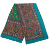Secondhand Hermès “Chasse En Inde” Green Cashmere & Silk Shawl 140 By Michel Duchêne