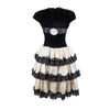 Secondhand Collection Privée Velvet and Lace Pleated Dress - '90s