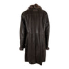 Secondhand Dolce & Gabbana Long Leather Jacket with Fur - '00s