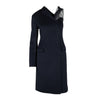 Secondhand Jil Sander One Shoulder Wool Dress - '10s