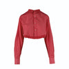 Secondhand Rubino Gaeta Crochet Collar Crop Shirt - '20s