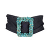 Secondhand Collection Privée Turquoise Stone Suede Belt - '00s