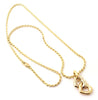 Cartier Double Heart Pendant Chain Yellow and White Gold Necklace Secondhand