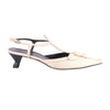 second hand Prada Fall/Winter 2000 Ivory Leather Pointed-Toe Slingback Pumps