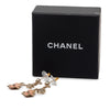Secondhand Chanel Gold Plated Enamel CC and Flower Drop Push Back Earrings