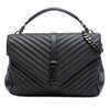 Saint Laurent Large Chevron Sheepskin Monogram College Satchel Secondhand