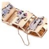 Secondhand Extraordinary French Gold Bracelet with Gem-Set Panels - '40s