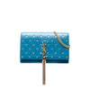 Secondhand Saint Laurent Calfskin Star Print Classic Monogram Kate Tassel Wallet on Chain