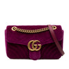 Gucci Medium GG Marmont Matelasse Velvet Shoulder Bag Secondhand