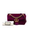Gucci Medium GG Marmont Matelasse Velvet Shoulder Bag Secondhand