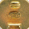 Chanel Gold Plated CC Button Clip On Earrings Secondhand