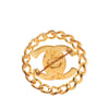 Chanel CC Gold Plated Turnlock Chain Brooch Secondhand
