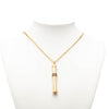 Gucci Gold Plated Web Perfume Bottle Pendant Necklace Secondhand