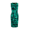 Secondhand Michael Kors Emerald 'Malachite' Print Dress - '00s