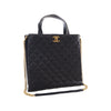 Chanel CC Quilted Calfskin Shopping Tote Secondhand