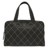 Chanel Surpique Boston Bag Quilted Leather