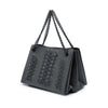 Bottega Veneta Embroidered Intrecciato Trimmed Nappa Chain Handbag Secondhand
