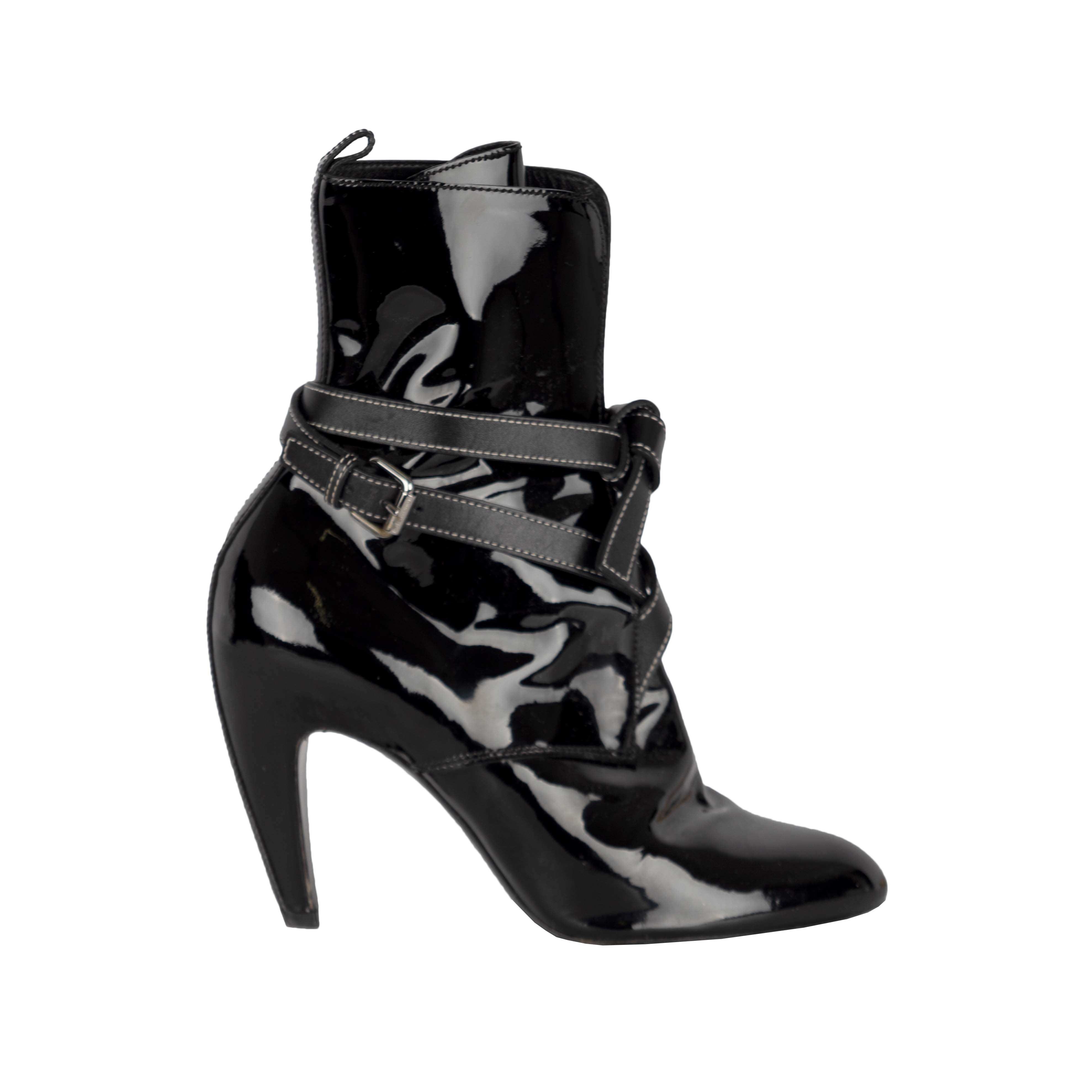 Louis Vuitton Monogram Womens Ankle & Booties Boots, Black, IT38.5