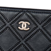 Chanel Large Quilted Lambskin Double Stitch Tassel O Case Clutch Secondhand